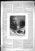 Antique Print Troop Hungry Desperate Wolves Animals Outdoor Snow Scene 1876