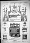 Old Smethurst Lamp Makers Maple Tottenham Court English Cabinet 1876 Victorian