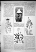 Original Old Antique Print Our Comic Man Captious Critic Theatre 1876 Victorian