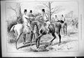 Original Old Antique Print New Year Greetings Horse Hunting Field Sport 1876