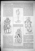 Original Old Antique Print Captious Critic Theatre 1877 Invisible Prince 19th