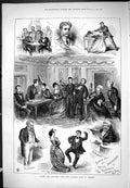 Old Print Lord Lytton Money Play Scenes Sketches Blackheath Dramatic 1877 19th