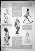 Old Print Captious Critic 1877 Theatre Will Atkins Farnie Robinson Crusoe 19th
