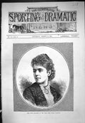 Antique Print 1877 Julia Gaylord Carl Rosa Opera Company Portrait Beautiful