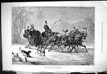 Old 1877 Royal Sleigh Party Vienna Outdoor Scene Dog Pet Horse Carria Victorian