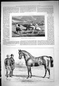 Old Huntsmen Attacking Two Horned Rhinoceros Blankney Stud Horse 1877 Victorian