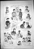 Old 1877 Putney Mortlake Sketches Spectators Varsity Oxford Cambridge Victorian
