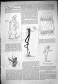Original Old Antique Print 1877 Captious Critic Theatre Baron Essersmith 19th