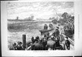 Original Old Antique Print 1877 Battle Boats Chiswick Sport Race River 19th