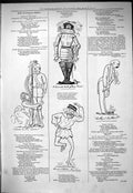 Original Old Antique Print 1877 Captious Critic Theatre True Core Spanish Noble