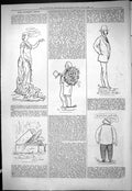 Antique Old Print 1877 Captious Critic Romance Flowers Richard Dick Theatre