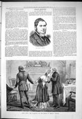 Old 1877 Portrait Richard Johnson Scene Vicarage Prince Wales Theatre Victorian