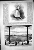 Old 1877 Famous Dancer Miss Fanny Elsler London Athletic Club Stamfor Victorian