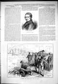 Antique Print 1877 Portrait Famous Whip Fishing Stocking River Thames Carp 19th