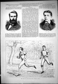 Old 1877 Portrait John Pratt Gibb Clerks Course Athletics Race Four M Victorian