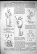Antique Old Print 1877 Captious Critic Theatre Folly Tracher Knight Armour 19th