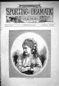 Original Old Antique Print 1877 Portrait Miss Grace Armytage Beautiful Woman