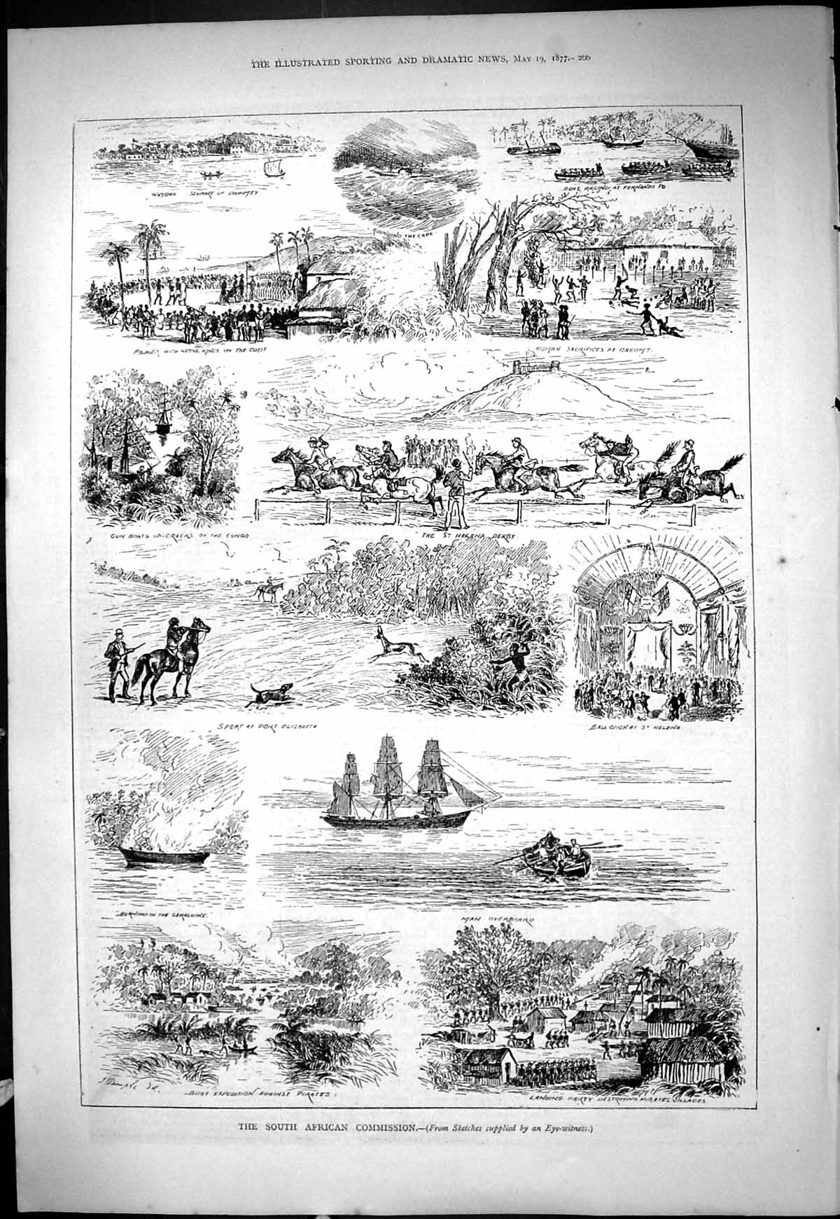 Old 1877 South African Commission Port Elizabeth St. Helena Derby Pir Victorian