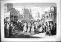 Original Old Antique Print 1877 Scene Theatre Opera Lohengrin Actors Victorian