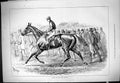 Old Print 1877 Horse Racing Jockey Going With The Crowd Spectators Sport 19th