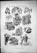Antique Old Print 1877 Derby Horse Racing Entertainment Epsom London Sport 19th