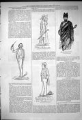 Original Old Antique Print 1877 Captious Critic Theatre Actors 19th
