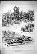 Antique Old Print 1877 Ascot Horse Racing Sport Transport Coach GCup Skylark