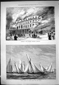 Old 1877 Fire Rotunda Theatre Liverpool Royal Ulster Yacht Match Club Victorian