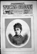 Original Old Antique Print 1877 Portrait Mddle. Debillemont Beautiful Woman
