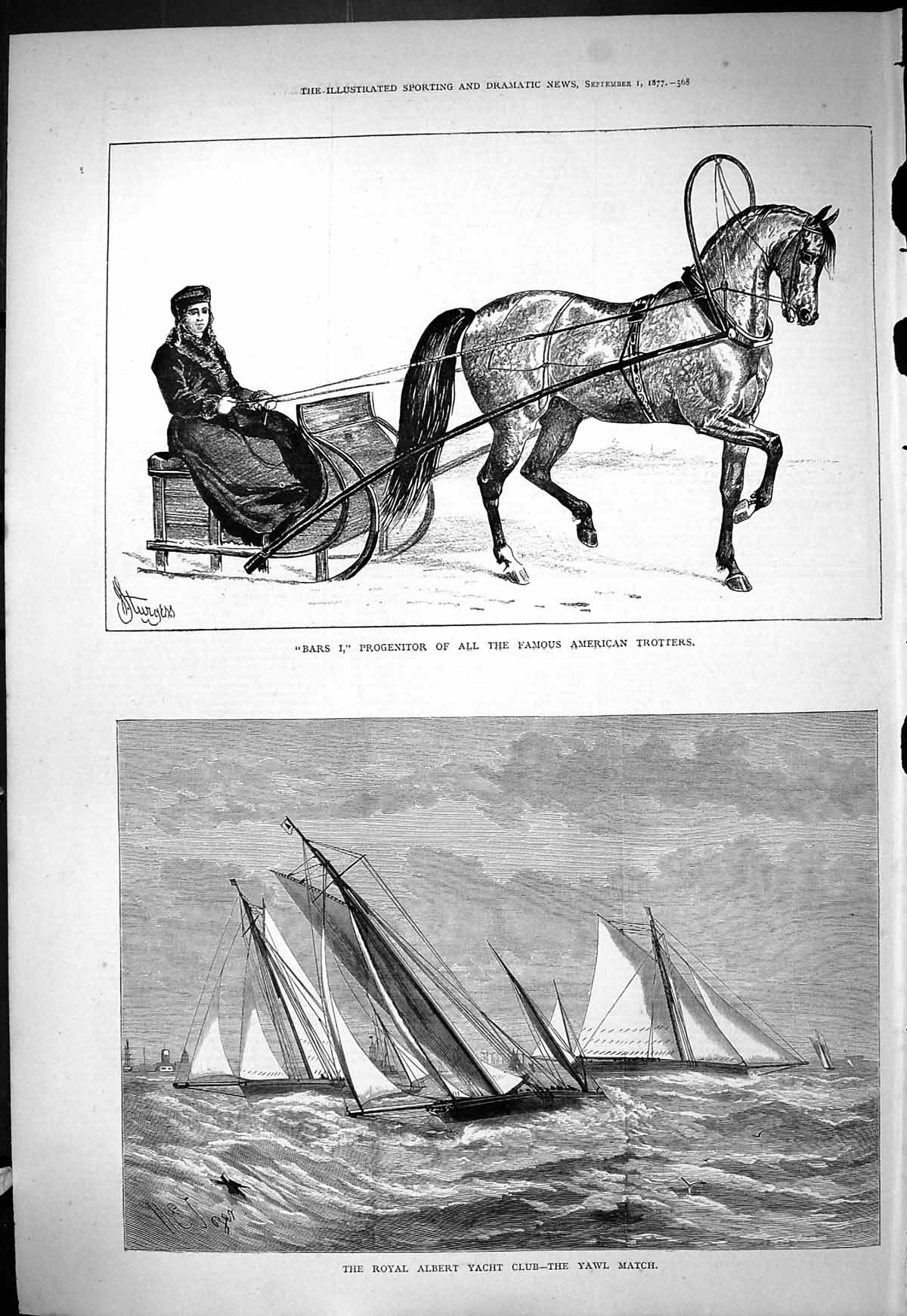 Old 1877 Royal Albert Yacht Club Yawl Match Bars I Famous American Tr Victorian