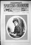 Original Old Antique Print Portrait Beautiful Woman Miss Amalia 1877 Victorian