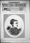 Antique Old Print 1877 Portrait Beautiful Woman Miss Milly Palmer Bandmann 19th
