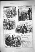 Old Antique Print Sketch Real Ideal Management Miners Music Meeting 1877 19th