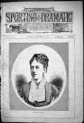 Original Old Antique Print 1877 Beautiful Woman Miss May Roselle 19th