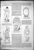 Original Old Antique Print 1877 Theatre Captious Critic Nellie Bromley Actors