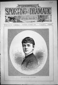 Original Old Antique Print Portrait Miss Nellie Phillips Gaiety Theatre 1877