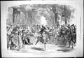 Original Old Antique Print 1877 Scene England Drury Lane Theatre London Actors