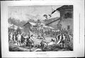 Old Antique Print 1877 Swiss Mountain Festival Switzerland Entertainment 19th