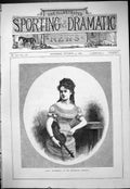 Old 1877 Portrait Beautiful Woman Mdlle. Pommereul Promenade Concert Victorian