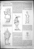 Antique Old Print 1877 Theatre Captious Critic Harry Cliquot Marius Actors 19th
