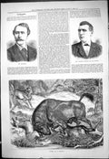 Old 1877 Portrait Mr Maybrick John Higgins Champion Thames Fight Fore Victorian