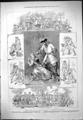 Old Antique Print 1877 Scene Parisian Drama Le Regiment Champagne Theatre 19th