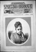 Original Old Antique Print 1877 Portrait Miss Rose Coghlan Beautiful Woman 19th