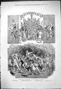 Old Antique Print 1877 Scene Rothomago Theatre Chatelet Ariadne Fairies 19th