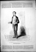 Antique Old Print 1877 Theatrical House Jack Built Box-Keeper Theatre Actor