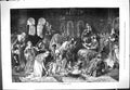 Original Old Antique Print 1877 Scene Eastern Pedlar Beautiful Ladies Salesman