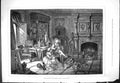 Old 1877 His Battles O'Er Again Man Knight Armour Sitting Chair Woman Victorian