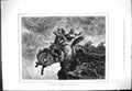 Original Old Antique Print 1877 Scene Leap Fieramosca Horse Knight Armour 19th