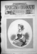 Old Print Portrait Beautiful Woman Mdlle. Lisa Perdi Majesty'S Opera 1877 19th