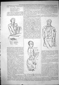 Original Old Antique Print 1877 Theatre Captious Critic Tragedy Merchant 19th